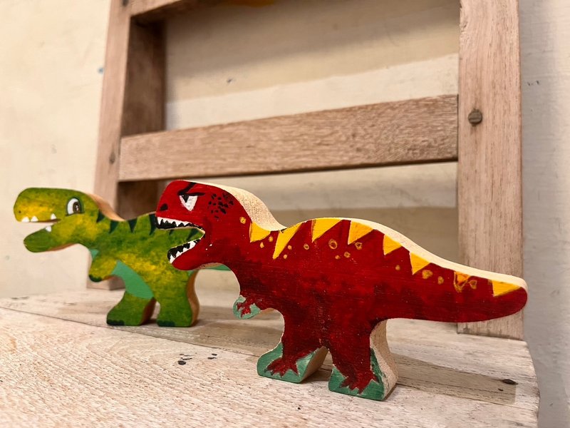 暴龙-彩绘积木DIY材料包 - 插画/绘画/写字 - 木头 咖啡色