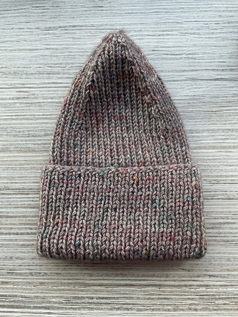 革物制织丨北欧爱尔兰绝美手染线_毛帽款彩虹灰 - 帽子 - 羊毛 