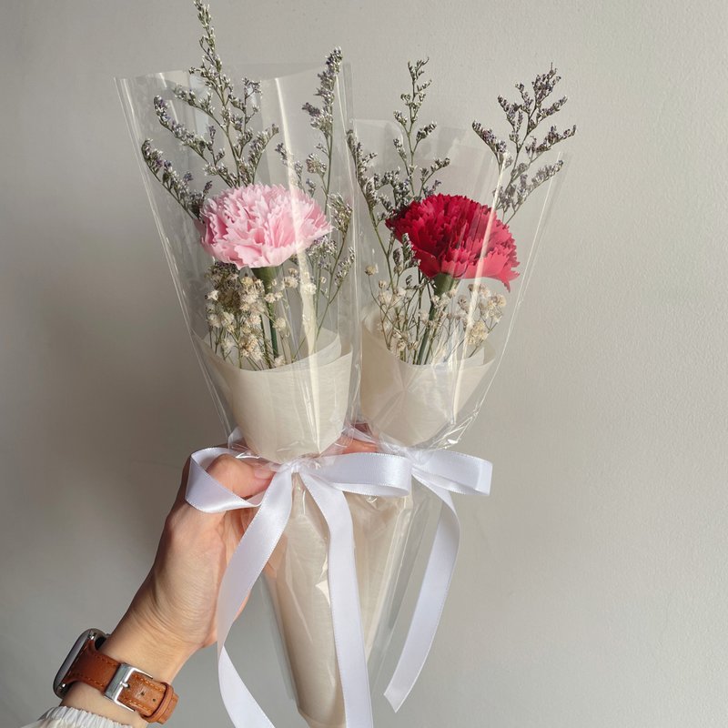 现货 送给妈妈的心意干燥花 ; 母亲节 康乃馨 香皂花 单支花束 - 干燥花/捧花 - 植物．花 