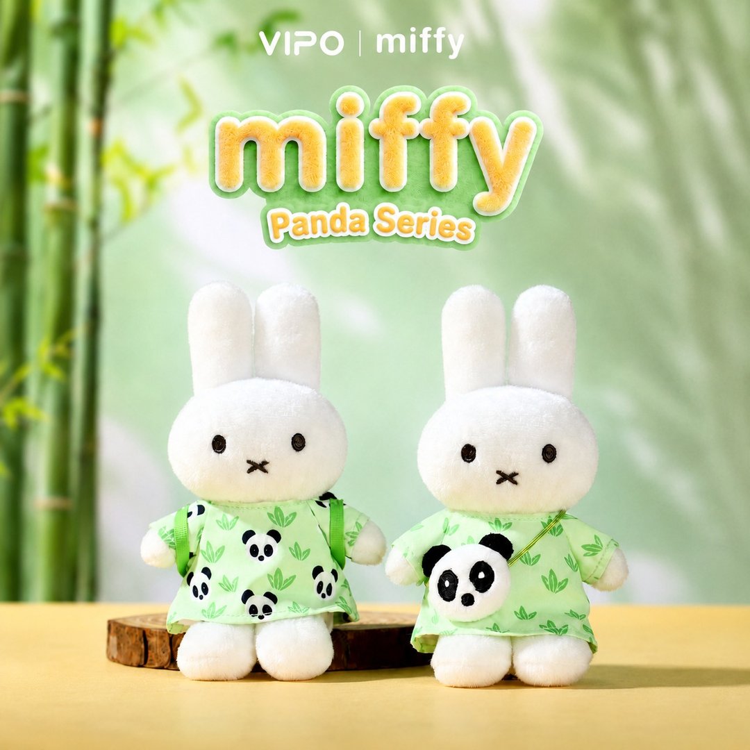 VIPO Miffy 熊猫系列钥匙扣 - 钥匙链/钥匙包 - 棉 