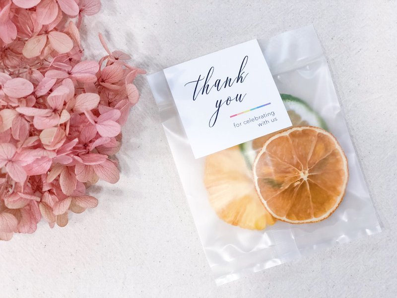 同志彩虹 婚礼小物 | 天然果干组合 -50份 定制化包装 - 水果干 - 新鲜食材 多色