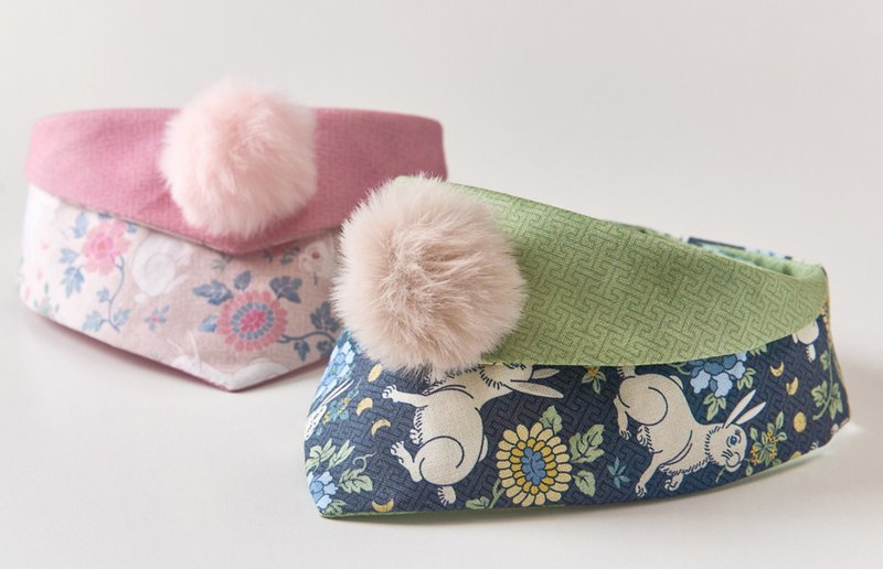 【手工三角巾】中式玉兔/宠物项圈围脖 - 其他 - 其他材质 多色