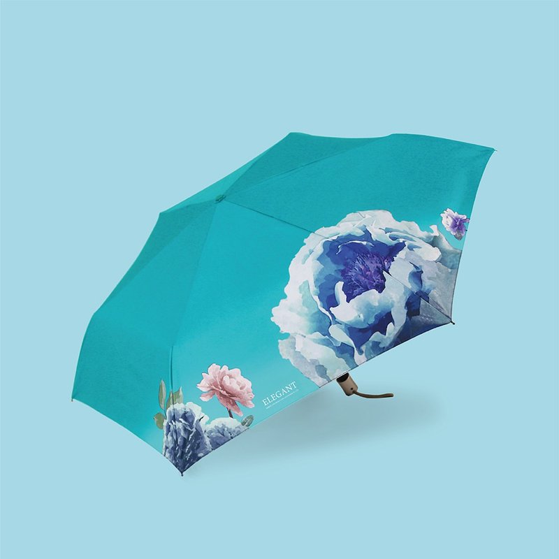 双龙ELEGANT驱黑净白自动伞_水彩花卉防晒晴雨伞(蒂芬蓝) - 雨伞/雨衣 - 防水材质 多色