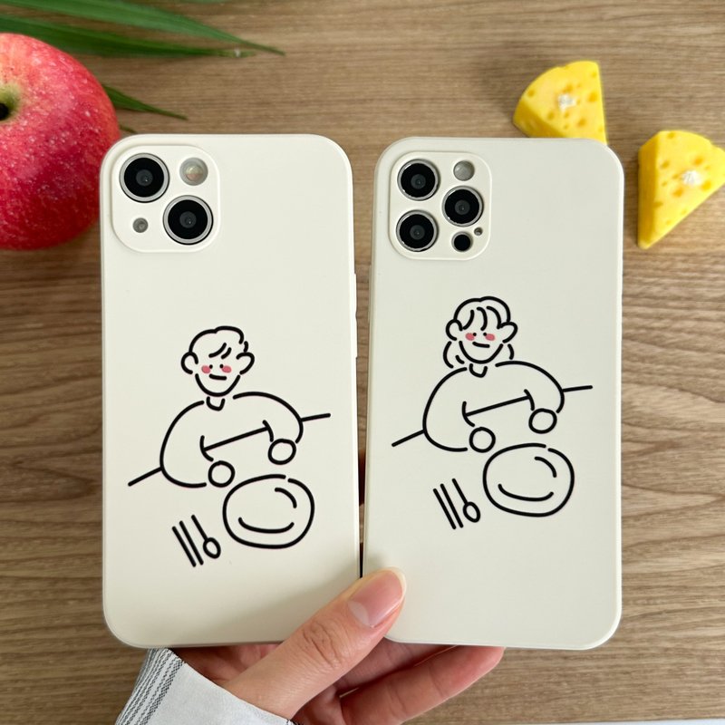 吃iPhone手机情侣硅胶套 - 手机壳/手机套 - 硅胶 咖啡色