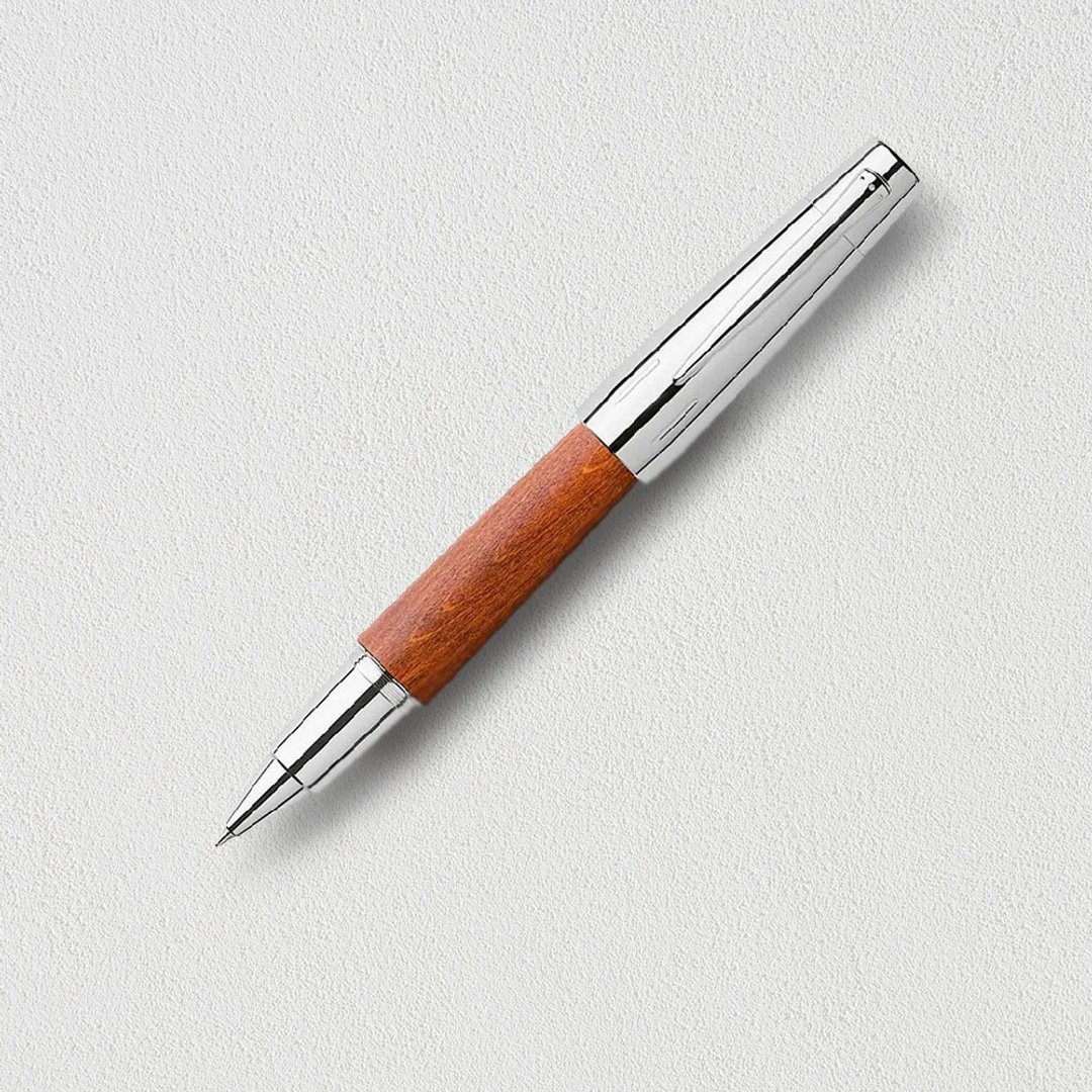 【Faber-Castell】E-MOTION 梨木钢珠笔 褐色 免费刻字 - 钢珠笔 - 木头 咖啡色