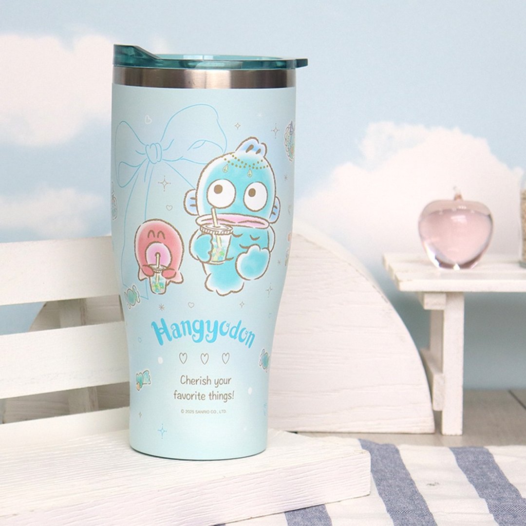 【Sanrio 三丽鸥】不锈钢真空酷乐杯900ml-爱心系列-人鱼汉顿 - 保温瓶/保温杯 - 不锈钢 多色