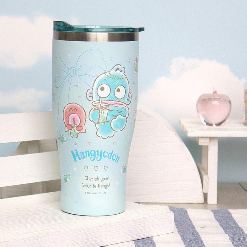 【Sanrio 三丽鸥】不锈钢真空酷乐杯900ml-爱心系列-人鱼汉顿 - 保温瓶/保温杯 - 不锈钢 多色