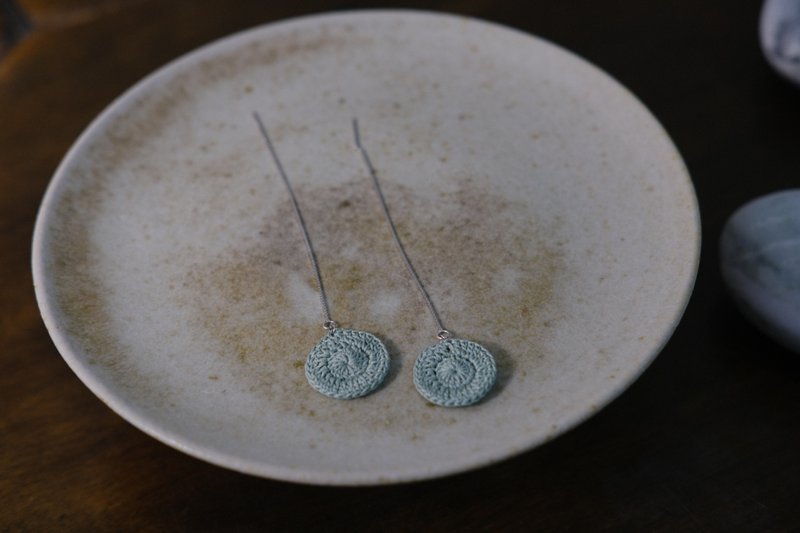 圆舞曲 钩针耳环 - 耳环/耳夹 - 棉．麻 