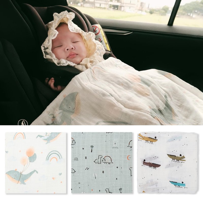 【bimbidreams】竹纤维纱布包巾 120x120cm/万用巾 - 哺乳巾 - 棉．麻 多色