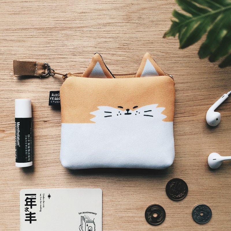 Furry Zoo 造型零钱包 - 狐狸 - 零钱包 - 聚酯纤维 橘色