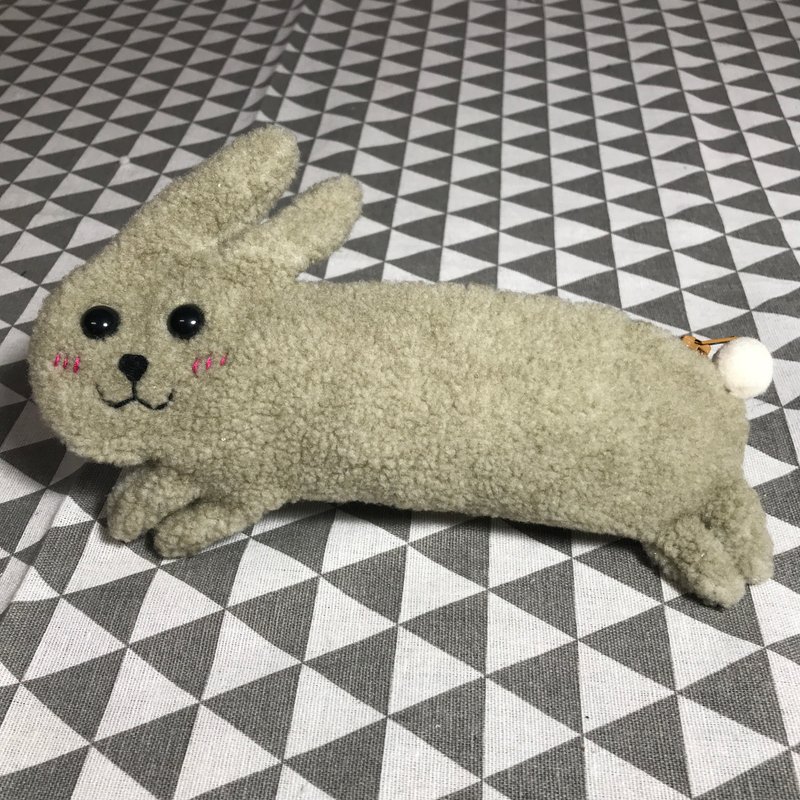 RABBIT LULU 飞奔小兔  卡其 笔袋/化妆包/杂物小袋 - 化妆包/杂物包 - 棉 卡其色