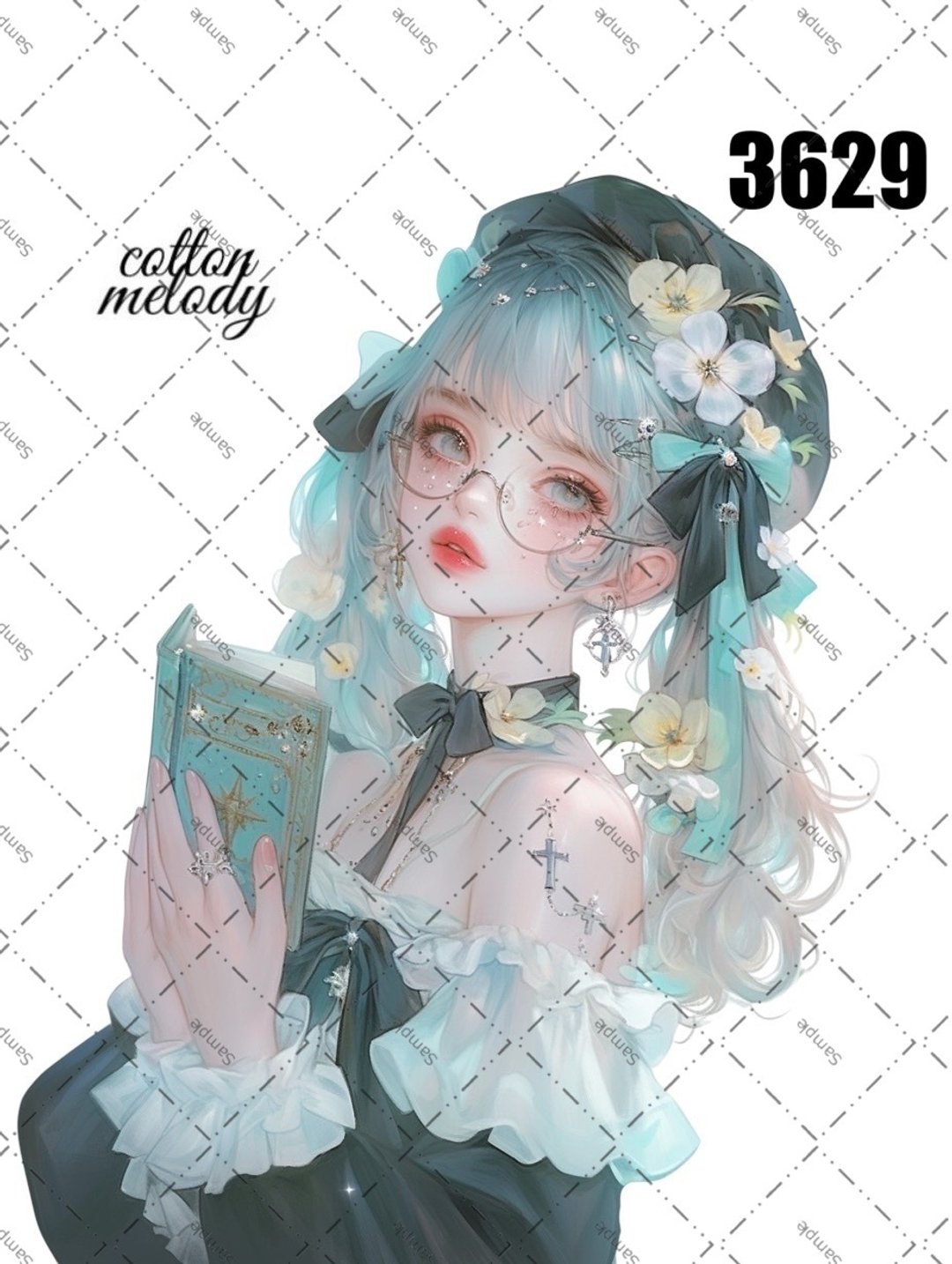 original sticker no.3629 人物贴纸 原创贴纸 原创人物贴纸 装饰贴纸 cotton melody - 贴纸 - 纸 