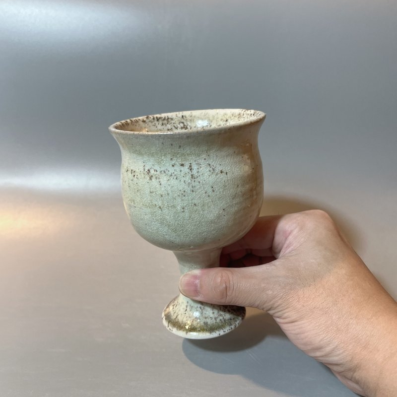 柴烧高脚杯 / 红酒杯 / 酒杯 / 小平凡手作 - 茶具/茶杯 - 陶 