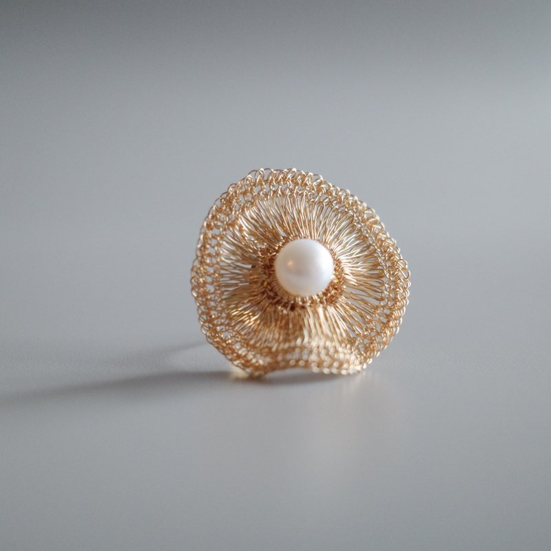Orbit Pearl – 戒指 - 耳环/耳夹 - 珍珠 金色