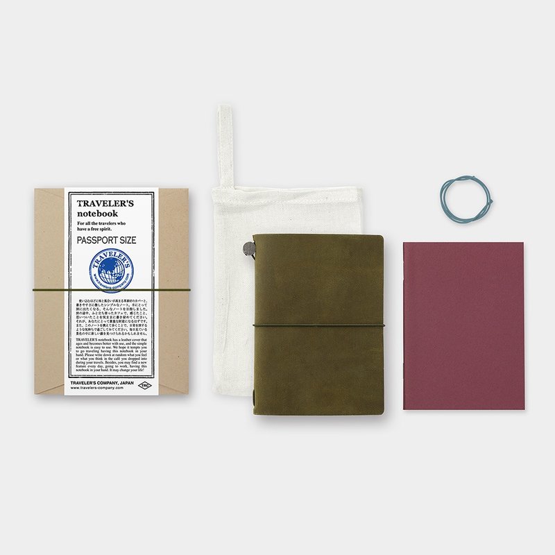Traveler's Notebook PA SIZE - 橄榄绿 - 笔记本/手帐 - 真皮 绿色