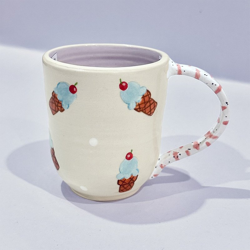 MUG/CUP So Cool 冰淇淋杯 - 咖啡杯/马克杯 - 陶 白色