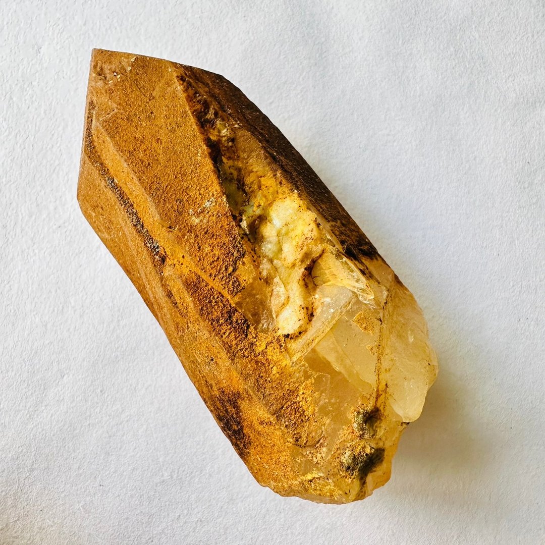 黄金喜马拉雅山水晶1 原矿矿标 磁场净化 高能量水晶柱 黄皮水晶 - 摆饰 - 其他材质 黄色