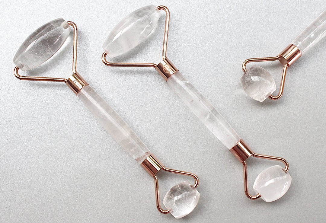 防疫居家美颜必备 - 净化 - 天然白水晶 White Quartz 美颜棒 - 脸部按摩/清洁工具 - 水晶 透明