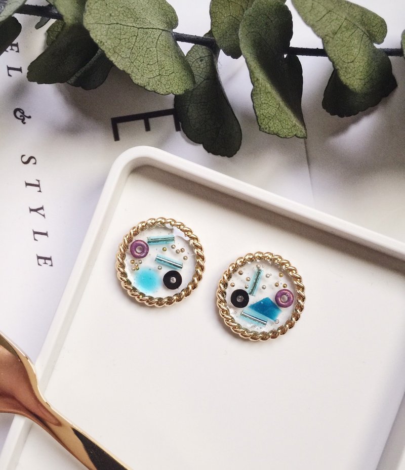 La Don  - 浮游生物   耳针/耳夹 - 耳环/耳夹 - 树脂 多色