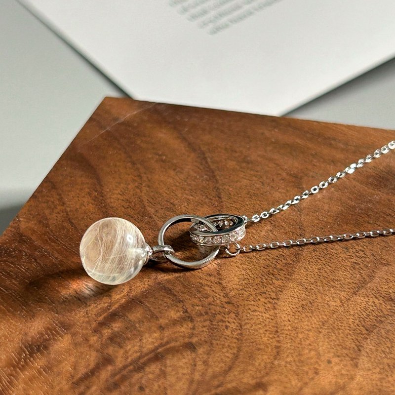 NL01 宠物纪念品 宠物饰品 宠物毛发项链 胎毛纪念品 胎毛项链 - 订制抱枕/饰品 - 纯银 白色