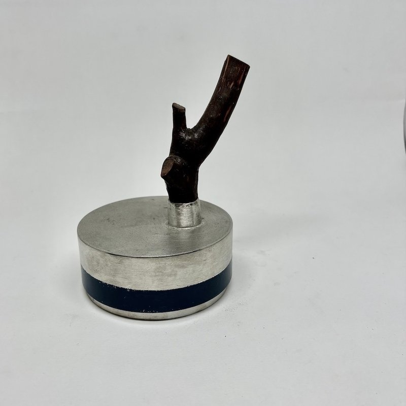 凛冬B款/漆彩圆形纯锡茶罐~金工工艺师林静媚老师创作单品 - 茶具/茶杯 - 贵金属 