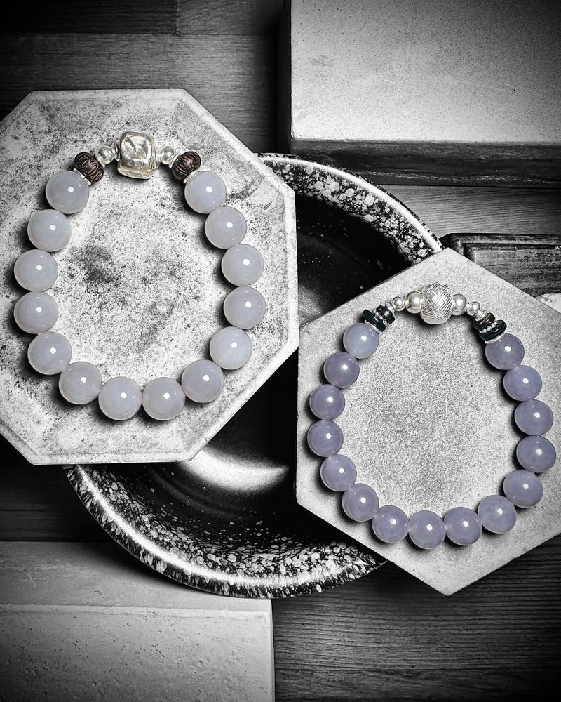 和田烟青玉 银制手串 - 手链/手环 - 玉石 