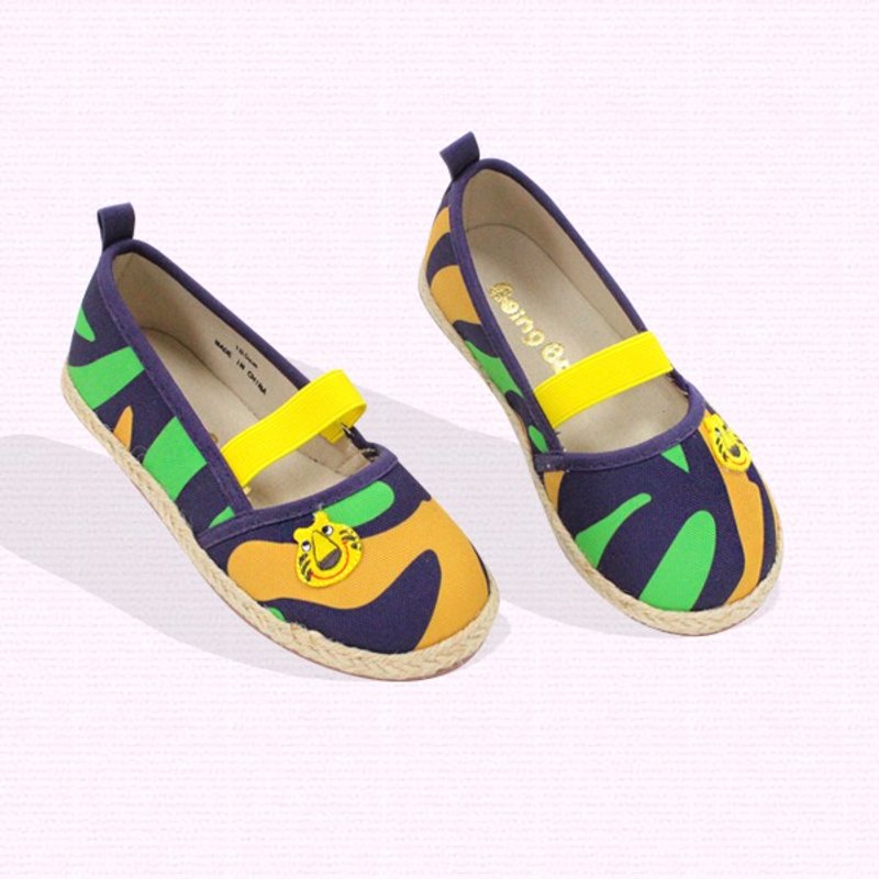 草编娃娃鞋 – 紫彩没牙老虎 童鞋 - 童装鞋 - 棉．麻 蓝色