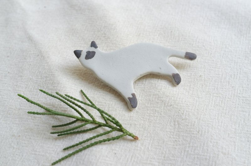 ceramic brooch - 胸针 - 陶 白色
