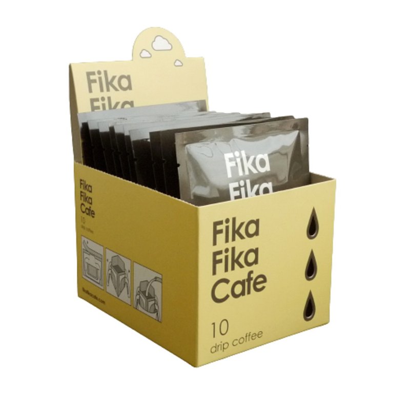 Fika Fika Cafe 10入盒装惊喜挂耳包 - 咖啡 - 新鲜食材 咖啡色