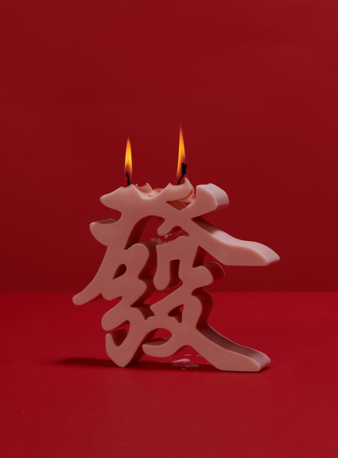 SIDEEFFECT 22SS Fa Candle 發字蜡烛香薰 装饰天然蜡 - 蜡烛/烛台 - 蜡 多色