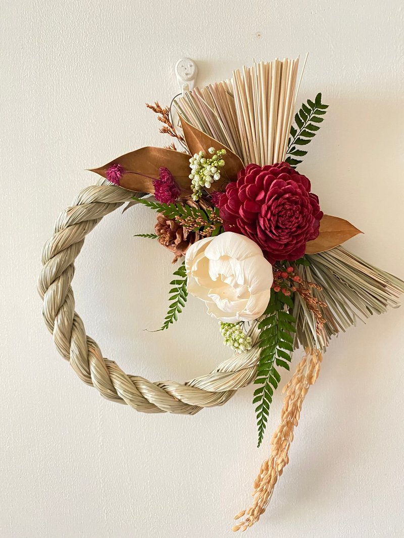 注连绳.新年贺礼.新年装饰.居家摆饰.喜气.过年.挂饰.新春 - 干燥花/捧花 - 植物．花 红色