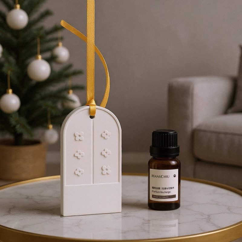 【圣诞礼盒】宠物友善/ 富桂临门 扩香石+精油 乳香&花梨木/ 陶瓷 - 香薰/精油/线香 - 陶 橘色