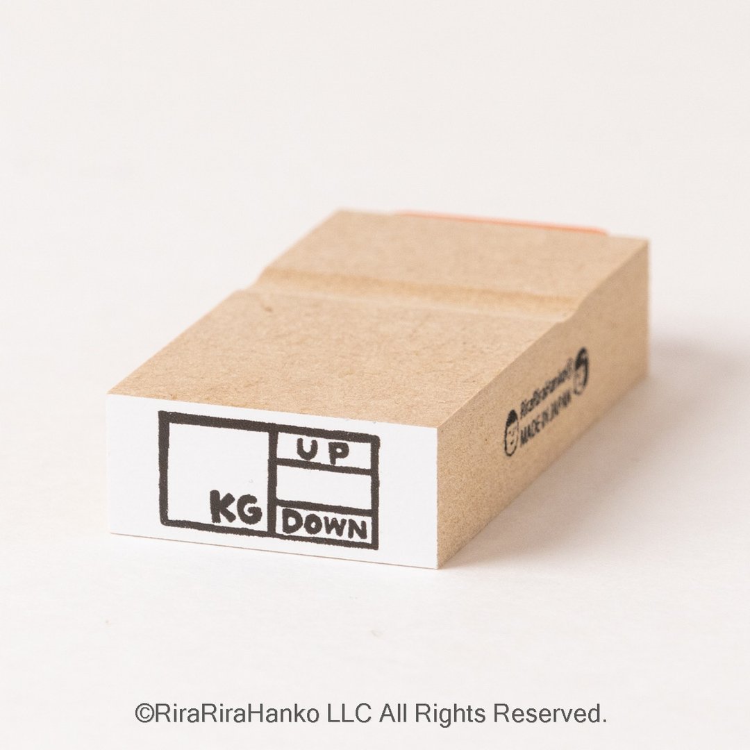 为了协助您进行体重管理和健康管理！【体重记录框】 1.2x2.8*橡皮印章*R502_o - 印章/印台 - 木头 