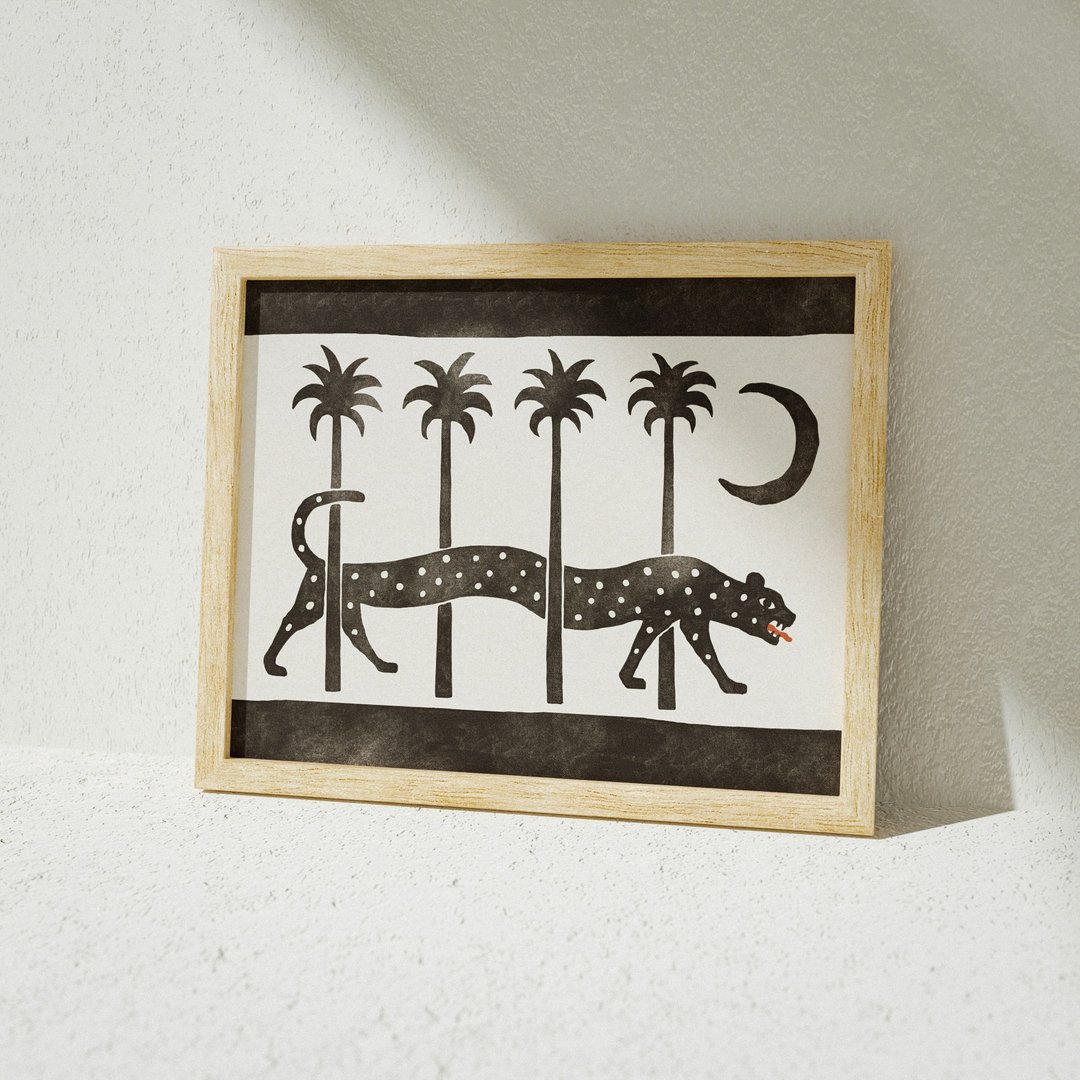 The Night Cat 夜猫 - 印刷画/海报 - 海报/装饰画/版画 - 纸 卡其色