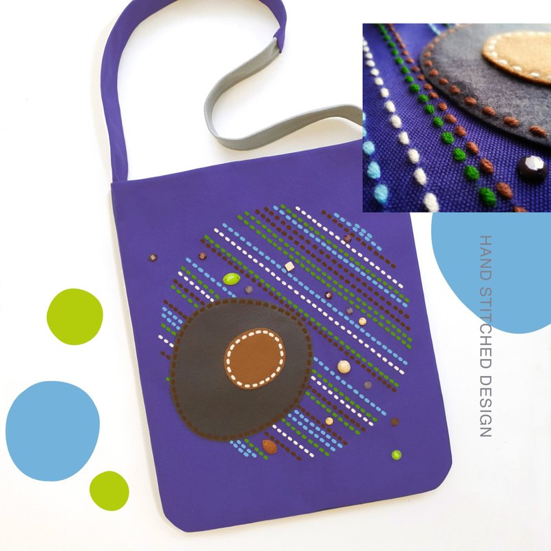 手工刺绣 可爱手工托特包 14oz 帆布包，别致独特的设计，尺寸 12x14 英寸。 - 手提包/手提袋 - 其他材质 