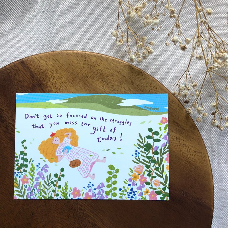 【今天的恩典】手绘明信片 礼物/插画 - 卡片/明信片 - 纸 