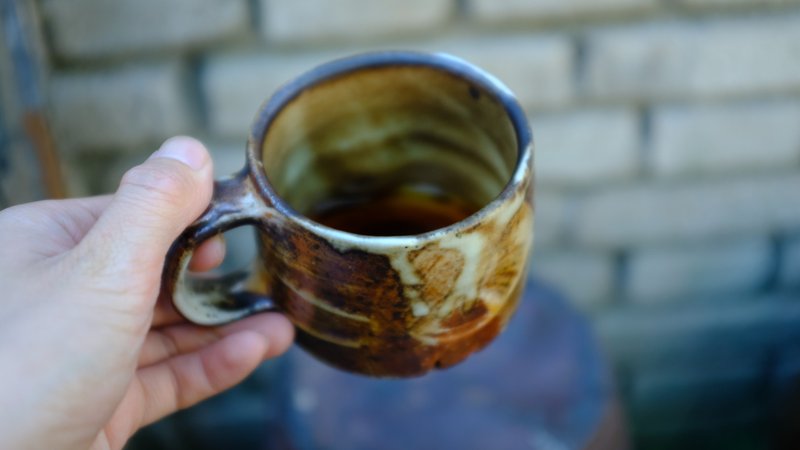 秋苇塘柴烧咖啡杯 - 其他杯子 - 陶 