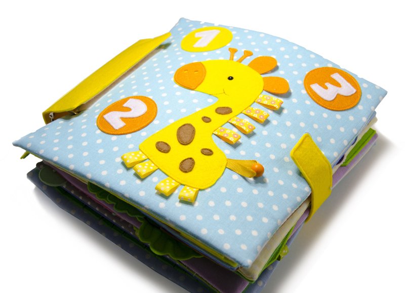 Fabric quiet book NUMBERS from 1 to 10. Cusomizable - 玩具/玩偶 - 其他材质 多色