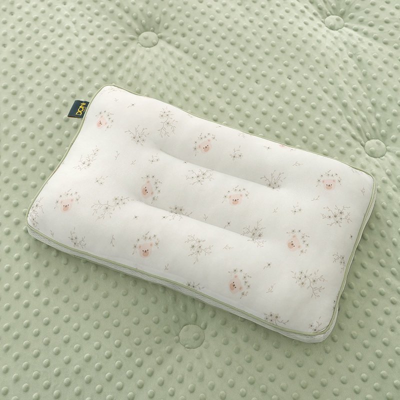 DON 韩系针织舒眠豆点儿童枕-花圈熊宝(28×48cm) - 枕头/抱枕 - 聚酯纤维 绿色