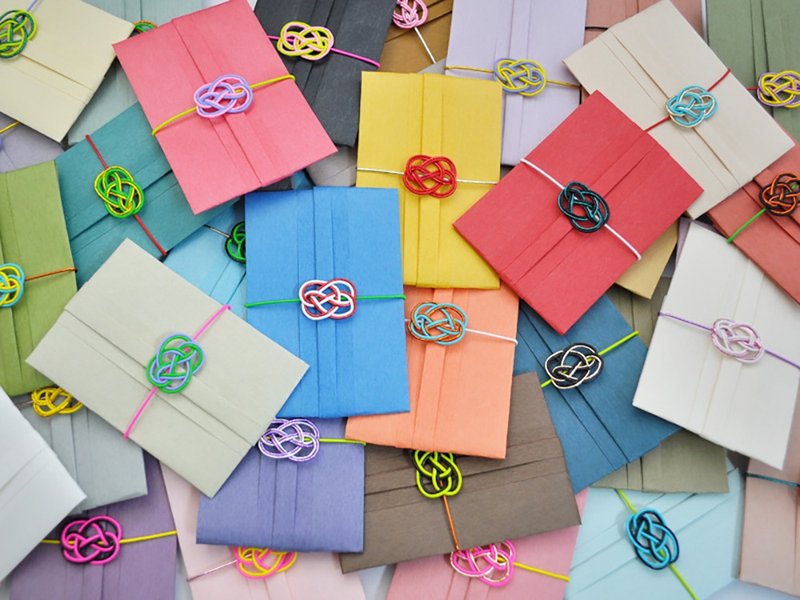 手作水引万用小红包袋 3 入组 ( 附信息小卡 ) - 红包/春联 - 纸 多色