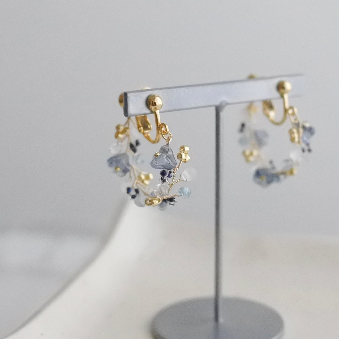 Blue Star Series – Yuwai - 耳环/耳夹 - 其他金属 蓝色