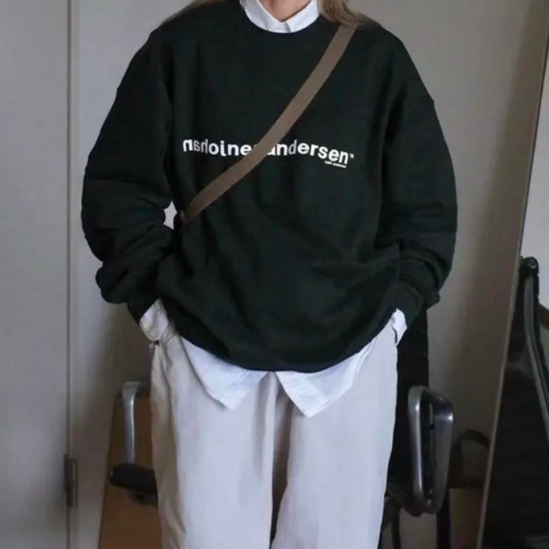 oversized大学T / 绿色 / anderson - 中性连帽卫衣/T 恤 - 棉．麻 绿色