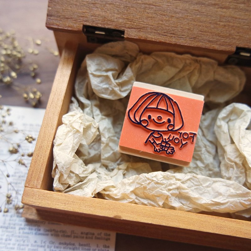 印章 / 西瓜头女孩 / for you - 印章/印台 - 塑料 橘色