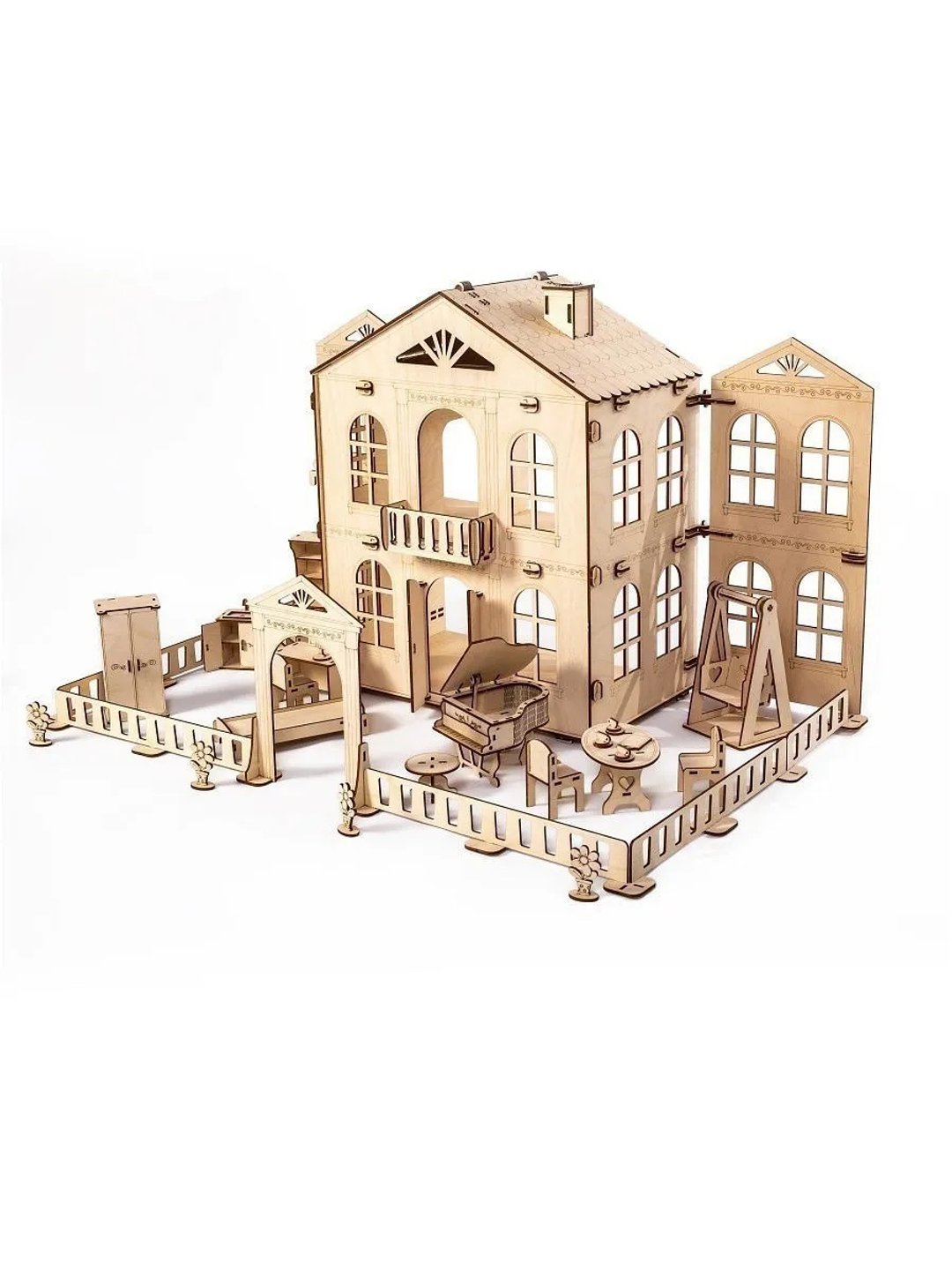 1:24 Victorian Mansion with opening  doors | Half inch scale Wooden Dollhouse - 玩具/玩偶 - 木头 