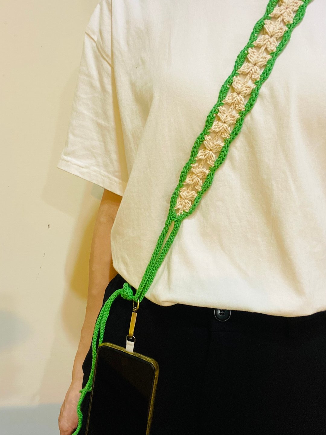 编织花样手机斜背绳 可调长度 服饰配件 - 挂绳/吊绳 - 棉 多色