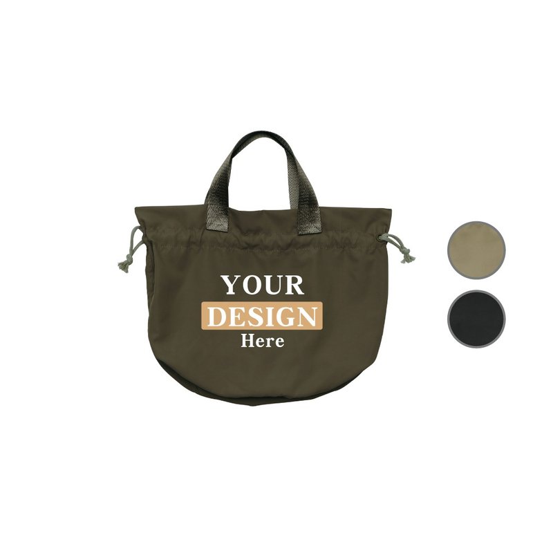 定制图案 I 日系轻量束口包 - 束口袋双肩包 - 聚酯纤维 多色