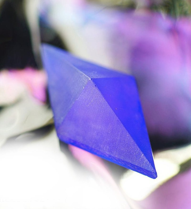 Glass polishing challenge kit !! --Glass polishing to polish your heart [Pendant / Octahedron] - 项链 - 玻璃 多色