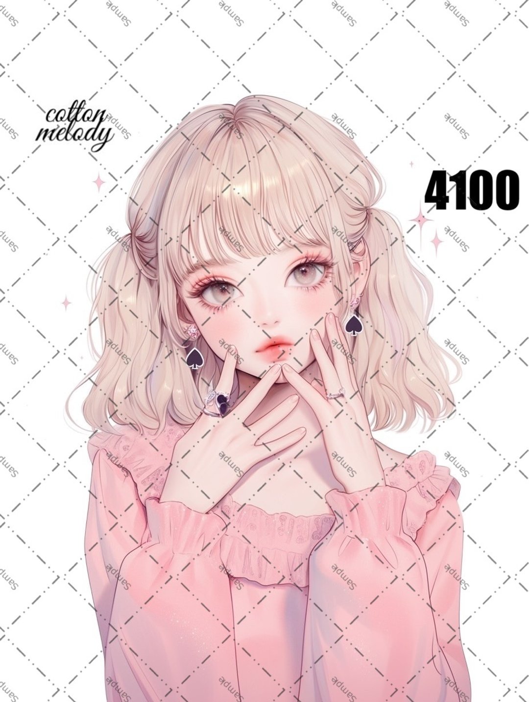 original sticker no.4100 人物贴纸 原创贴纸 原创人物贴纸 装饰贴纸 cotton melody - 贴纸 - 纸 