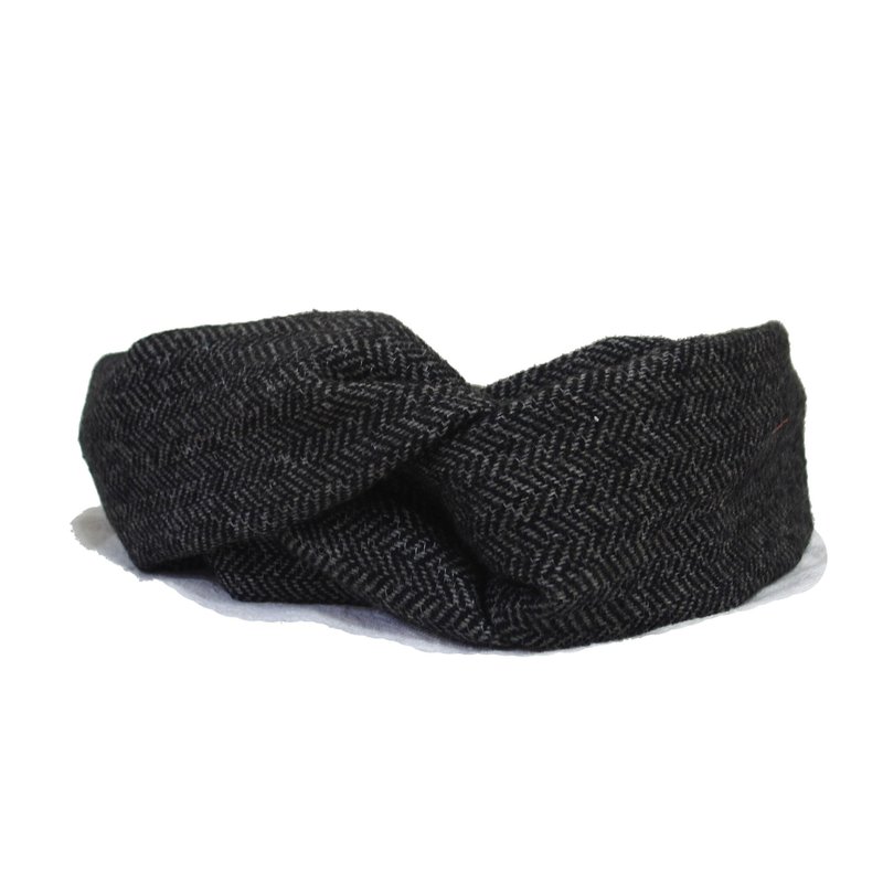 简 毛料款 | 发带 - 发饰 - 棉．麻 黑色