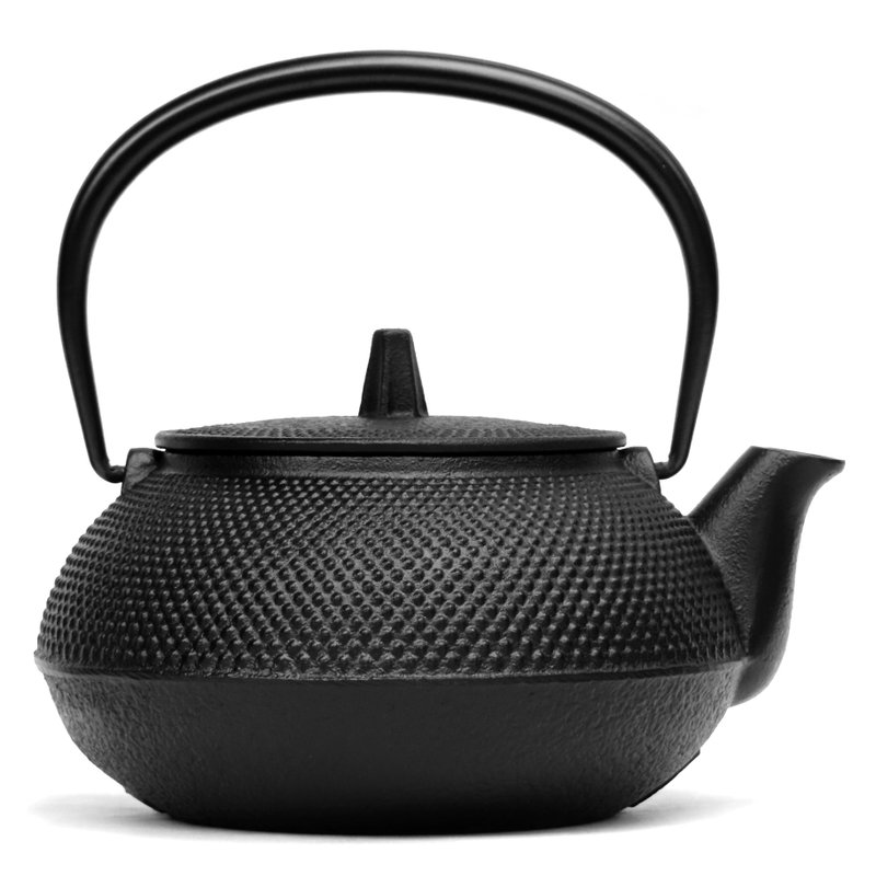 岩铸 南部铁器 铁瓶兼用急须 5型新霰 0.65L 附茶滤 - 茶具/茶杯 - 其他金属 黑色